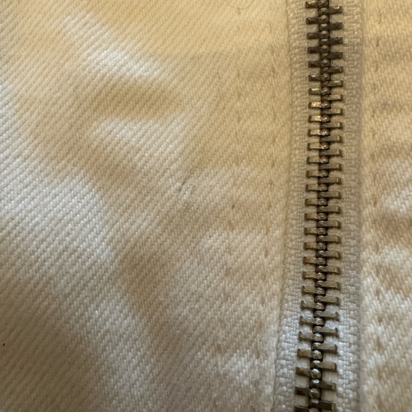 FREE PEOPLE | We the Free white denim jean skirt | Sz 30 Zip it up Mini - Picture 5 of 5